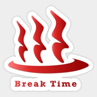 Quarter Rest & Hot Spa Logo - Brown BackGround Sticker